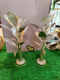 Pair of 2 Big Size German Silver Banana Tree for Puja Decoration-SILVA001BT
