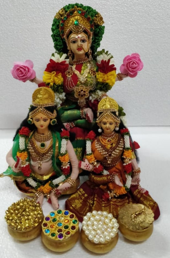 Lakshmi Kuberar Completely Handmade Doll Set for Lakshmi Puja-POSH001LP