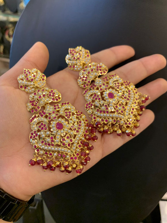 Pakizah , Elegant Jadau Pearl  Earrings for women -AFREE001PW