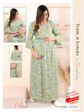Pastel green Lifestyle  Luxury Premium Quality Maternity Nighty for Women -LYF001MNPG