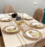 Daisy Ruffle table mats With Cutlery Pockets and Table Runner -BB001TMC