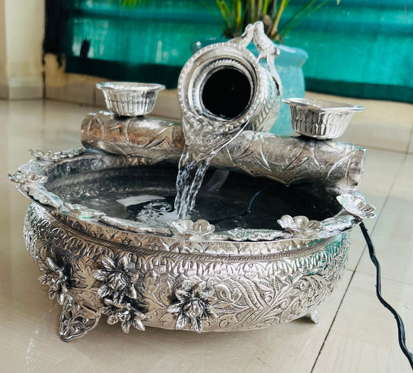 Elegant Silver Parrot Fountain For Home Decoration-SKD001PFA