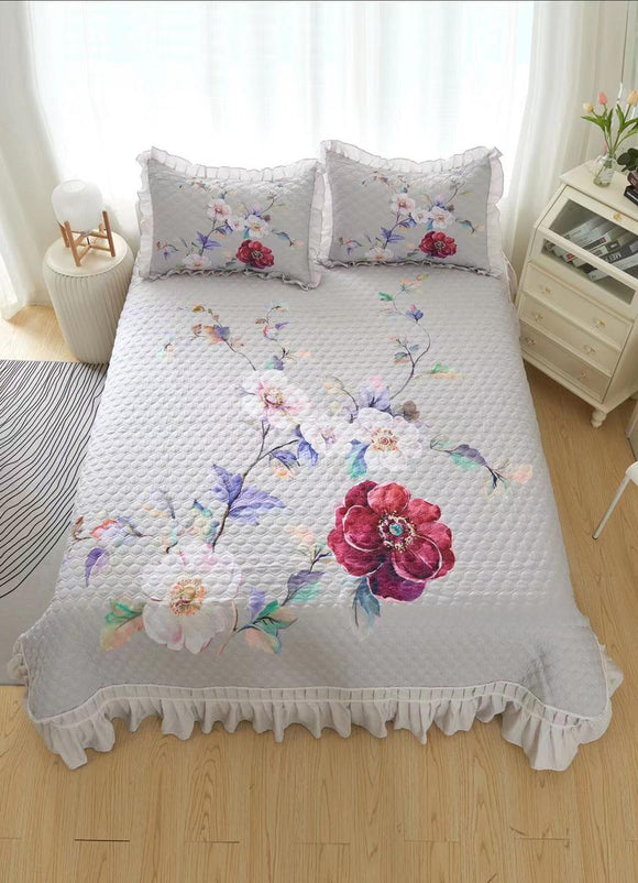 JSR Designer Quilted Bed Cover Set -PREET001QB