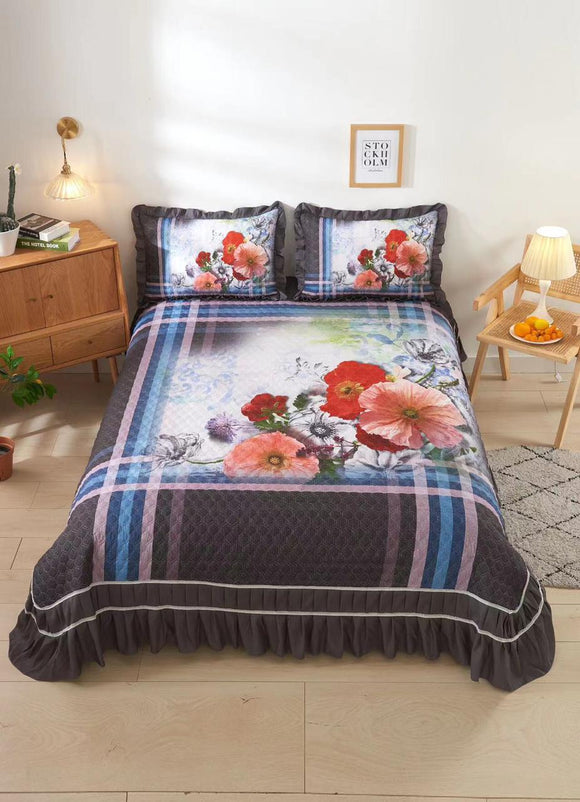 JSR Designer Quilted Bed Cover Set -PREET001QD