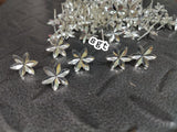 Set of 108 special German Silver Parijata Flowers for Puja without stone-SILL001PF