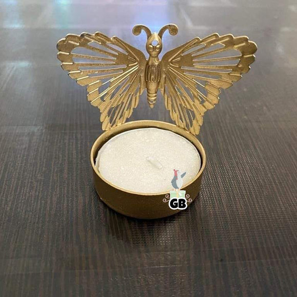 Handicraft butterfly t light candle Holder set of 12-MK001B