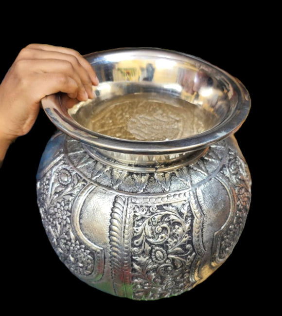 Antique German silver washable limited edition exclusive big size pelli ring ceremony purpose kodapan-SILL001K