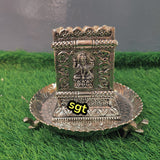 Full set impressive antique German silver washable tusli pot astalakshmi Design with Elephant Design Plate-SILL001TP