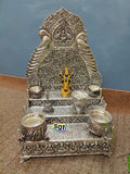 Vijayanagari , elegant Silver Singasan With Lord Balaji Idol and Puja Articles Combo-SILL001SC