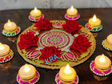 Rose Jute Rangoli Combo for Diwali -MK001RJR