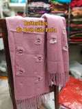 Pink Premium Branded Butterfly Palla Concept Cashmere Wool Stole-GARI001PSP