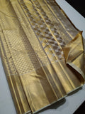 Adrika , Golden Bridal  Kanjeevaram Silk Saree for Women -PRIY001GKS