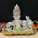 Anokhi , Elegant German Silver Amman Puja Combo-CZY001PC