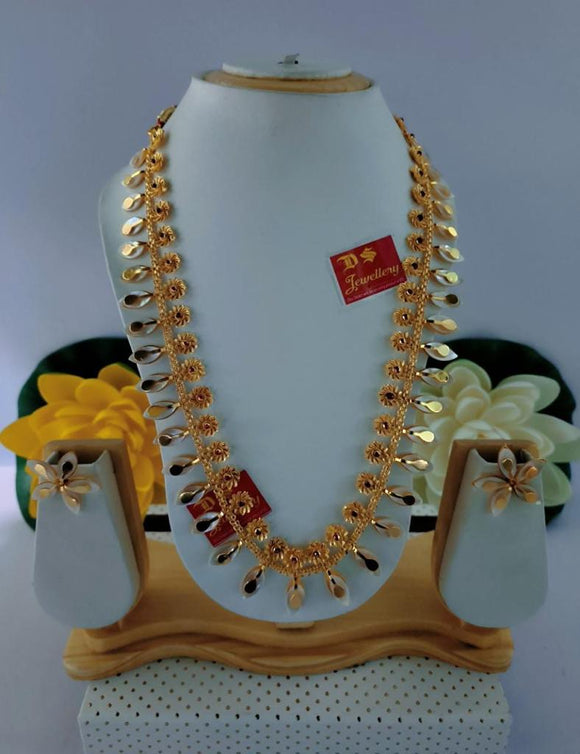 Gold plated Shell  Long Necklace Set For women-AMAZ001LNS