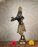 Shyamhare, elegant Lord Krishna statue in Brass-MK001LK