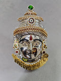 Amman Face , German silver washable face with special stone work done -SILLU001AF