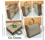 Set of 10 , Elegant eco friendly Jute Handbags-SHARA001JHB