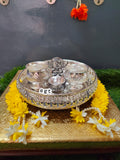 Geeta Govindam , elegant german silver thali combo-SILLU001TC