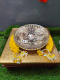 Geeta Govindam , elegant german silver thali combo-SILLU001TC