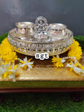 Geeta Govindam , elegant german silver thali combo-SILLU001TC