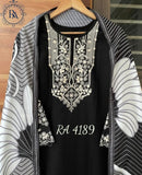 Royal Affair presents   jam cotton shirt with beautiful embroidery on neck and sleeves-RIDA001BW