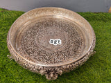 Shivakami , antique German silver washable limited edition exclusive collection Gajalakshmi design plate -SILL001GP