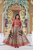 Navratri Special  Bagru hand block printed  cotton designer Lehenga choli with mulmul Duppatta -JAY001CLC