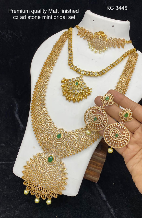 Manikyam , elegant white stone studded Necklace set combo for women -LR001LNSM