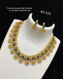 Anuradha , elegant matte gold finish necklace set for women -LR001NSALR
