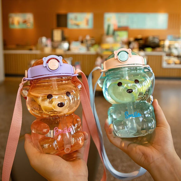 Transparent Cute Teddy Bear Water Bottle for kids-PRIYA001TW