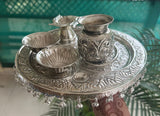 Self engraved Om Desigh beautiful thali with Ghungroos-GRIH001ST
