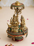 Revolving Carousel Ganesh, Saraswati & Lakshmi-MK001GLS