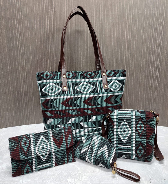 Beautiful   Jacquard   Bag Combo for women-SAMAR001BCJ
