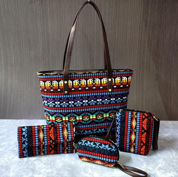 Beautiful   Jacquard   Bag Combo for women-SAMAR001BCH