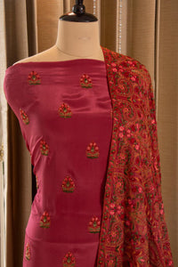 Elegant Pink Crepe Silk Salwar suit material for women -RIDA001PSS