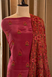 Elegant Pink Crepe Silk Salwar suit material for women -RIDA001PSS