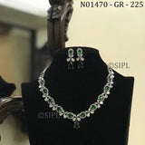 Hazel . elegant American diamond Necklace set of women -MOE001ADNSH