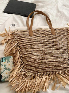 Elegant Brown  jute premium quality hand bag for women -SHARA001CJB