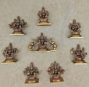 Ashta Lakshmi Designer Brass statues for home decor-ANUB001ALW