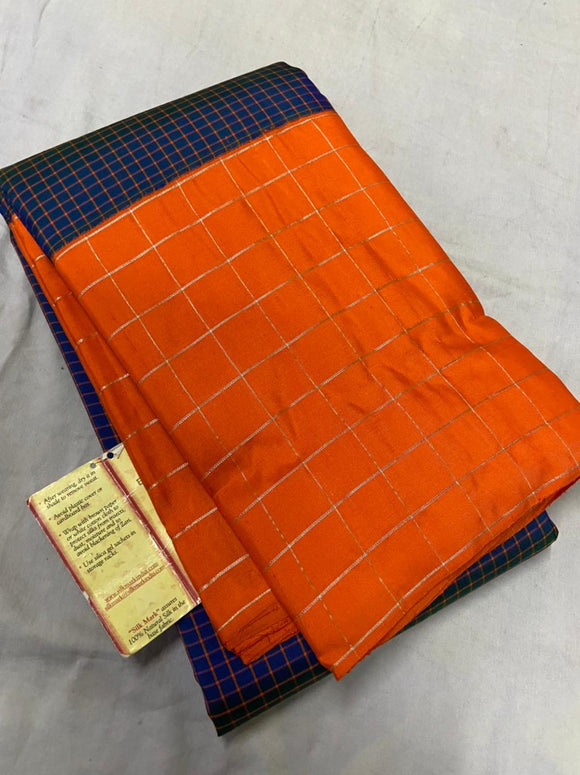 Kanchipuram Pure Handloom korvai silk saree for women -PDS001OB