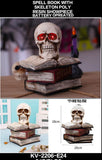 Halloween Skull Spell Book with  Light in polyresin-ONE001SSB2