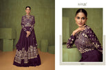 Purple  Georgette Party wear dress for women -OM001PWP