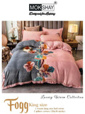 Fogg , King Size Warm Luxury Bed Sheet with Pillow Covers-GIRI001WH