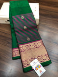 Green shade elegant Kanjeevaram silk saree for women -PDS001KG