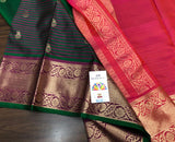 Green shade elegant Kanjeevaram silk saree for women -PDS001KG
