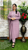 Kaya Kurtiz , elegant Lilac  shade Woolen Kurti with pants and Dupatta  for Women -MIX001KKL