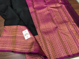 PURE KANCHEEPURAM HANDLOOM PATTU SILK SAREES WITH BEAUTIFUL ZARI BORDER WITH RICH PALLU AND BLOUSE -PDS001