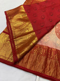 Kanchipuram Pure Handloom korvai silk saree with Pen Kalamkari -PDS001PKs