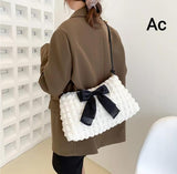 Classy Cloud Feel Bow Bag for women -SHARA001CB
