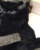 Designer Georgette Digital floral print Saree with soft Georgette blouse with border-KRISH001DB